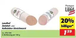 Kastner Landhof Zwiebel- oder Kalbsleber-Streichwurst Angebot