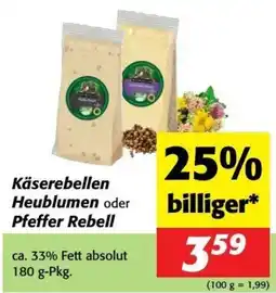 Kastner Käserebellen Heublumen oder Pfeffer Rebell Angebot