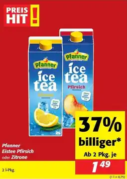Kastner Pfanner Ice Tea Pfirsich oder Zitrone Angebot