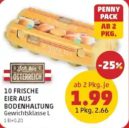 PENNY 10 Frische Eier aus Bodenhaltung Angebot