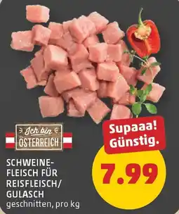 PENNY Schweinefleisch für Reisfleisch/Gulasch Angebot
