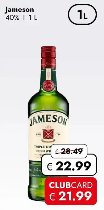Jameson Triple Distilled Irish Whiskey