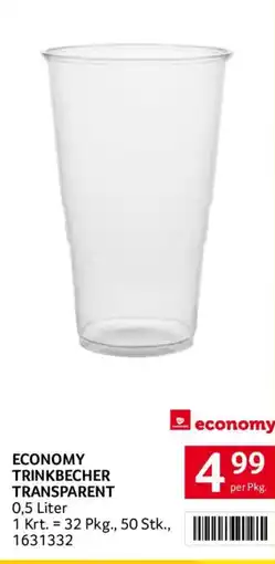 Transgourmet Economy Trinkbecher Transparent Angebot