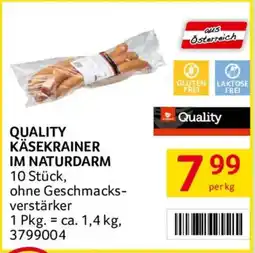 Transgourmet Quality Käsekrainer im Naturdarm Angebot
