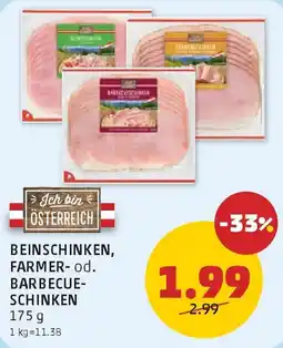 PENNY Beinschinken, Farmer- od. Barbecue-Schinken Angebot