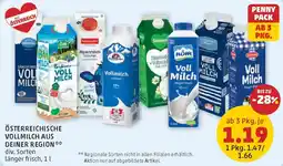PENNY Österreich österreichische vollmilch aus deiner region Angebot