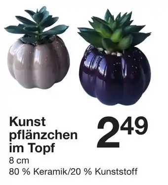 Kunstpflänzchen im Topf
