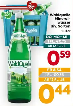 Billa Waldquelle Mineralwasser Angebot