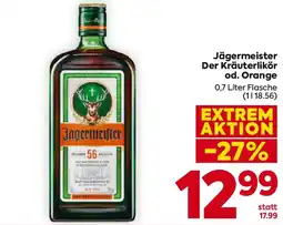 Billa Jägermeister Der Kräuterlikör od. Orange Angebot