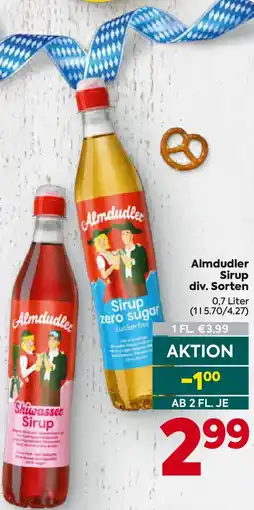 Billa Almdudler Sirup Angebot