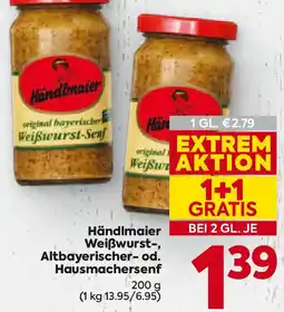 Billa Händlmaier Weißwurst, Altbayerischer od. Hausmachersenf Angebot