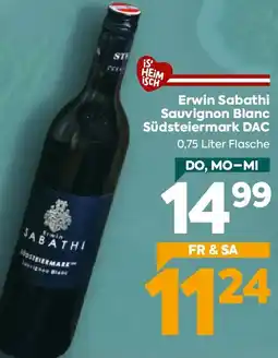 Billa Erwin Sabathi Sauvignon Blanc Südsteiermark DAC Angebot