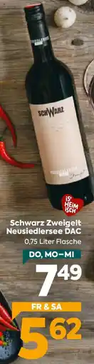 Billa Schwarz Zweigelt Neusiedlersee DAC Angebot