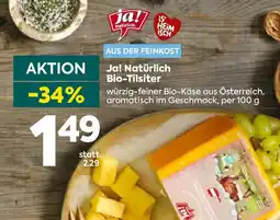 Billa Ja! Natürlich Bio-Tilsiter Angebot
