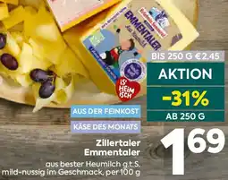 Billa Zillertaler Emmentaler Angebot