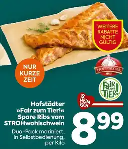 Billa Hofstädter Fair zum Tier! Spare Ribs vom STROHwohlschwein Angebot