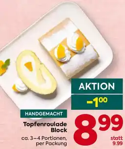 Billa Topfenroulade Block Angebot