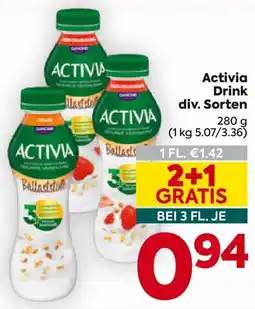 Billa Activia Drink Angebot