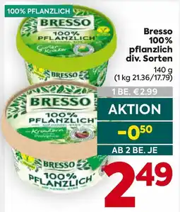 Billa Bresso 100% pflanzlich Angebot