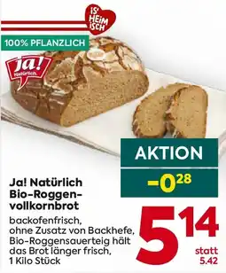 Billa Ja! Natürlich Bio-Roggenvollkornbrot Angebot