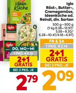 Billa Iglo Röst, Butter, Cremegemüse, Ideenküche od. Reindl Angebot