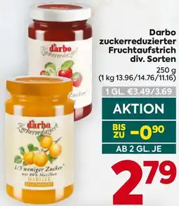 Billa Darbo zuckerreduzierter Fruchtaufstrich Angebot