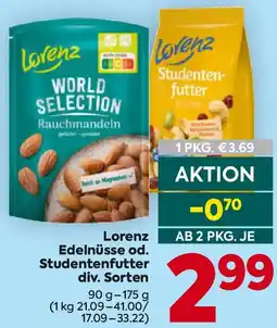 Billa Lorenz Edelnüsse od. Studentenfutter Angebot