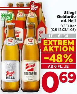 Billa Stiegl Goldbräu od. Hell Angebot