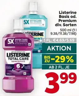 Billa Listerine Basis od. Premium Angebot