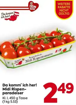 Billa Da komm ich her! Midi Rispentomaten Angebot
