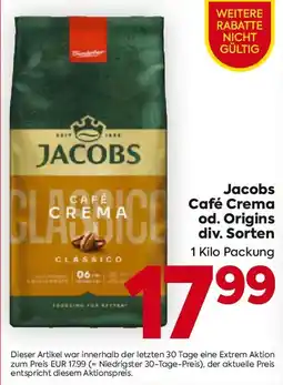 Billa Jacobs Café Crema od. Origins Angebot