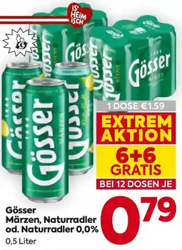Billa Gösser Märzen, Naturradler od. Naturradler 0,0% Angebot
