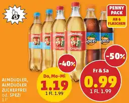 PENNY Almdudler, almdudler zuckerfrei od. spezi Angebot
