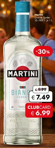 Travel FREE Martini Bianco Vermouth Angebot