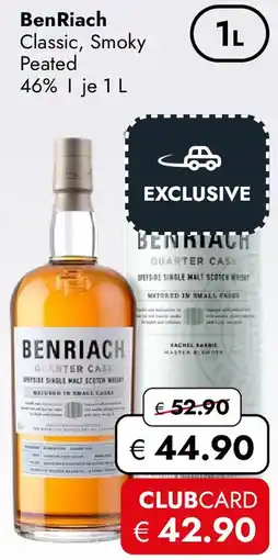 Travel FREE BenRiach Classic, Smoky Peated Angebot