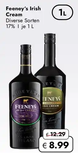 Travel FREE Feeney's Irish Cream Angebot