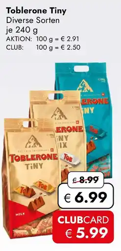 Travel FREE Toblerone Tiny Angebot