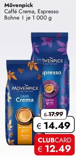 Travel FREE Mövenpick Caffé Crema, Espresso Bohnen Angebot