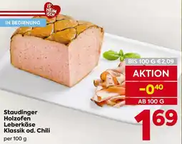 Billa Staudinger Holzofen Leberkäse Klassik od. Chili Angebot
