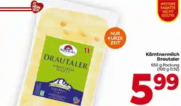 Billa Kärntnermilch Drautaler Angebot