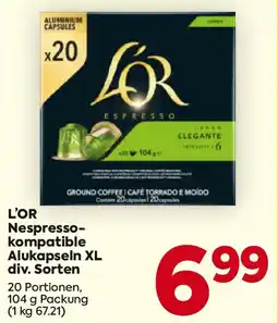 Billa L'OR Nespresso- kompatible Alukapseln XL Angebot