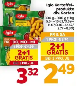 Billa Iglo Kartoffelprodukte Angebot