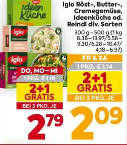 Billa Iglo Röst-, Butter-, Cremegemüse, Ideenküche od. Reindl Angebot