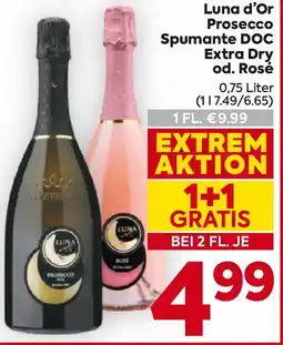 Billa Luna d'Or Prosecco Spumante DOC Extra Dry od. Rosé Angebot