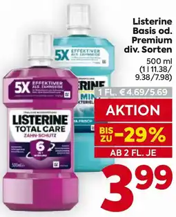 Billa Listerine Basis od. Premium Angebot