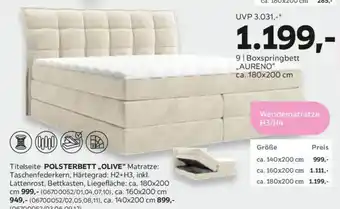 Boxspringbett „AURENO"