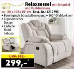 Norma Relaxsessel mit Schaukel- und Drehfunktion Angebot