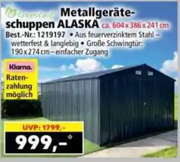 Norma GreenYard Metallgeräteschuppen ALASKA Angebot