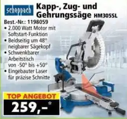 Norma Scheppach Kapp-, Zug- und Gehrungssäge HM305SL Angebot