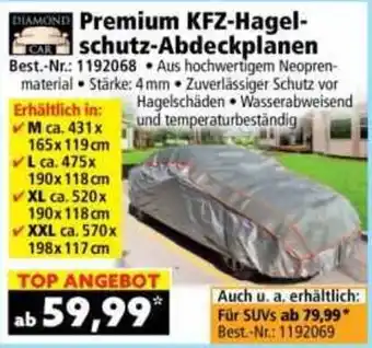 Diamond Car Premium KFZ-Hagelschutz-Abdeckplanen